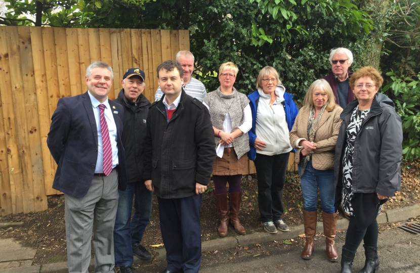 Councillors and residents at Lawley Close