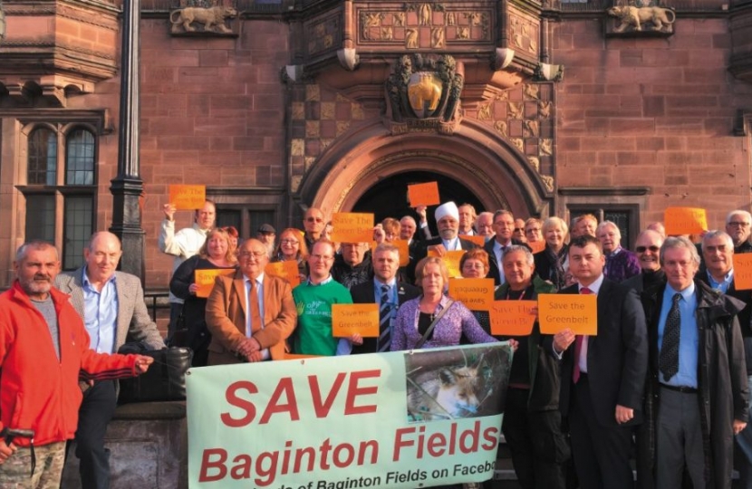 Recent Save our Greenbelt protests Coventry