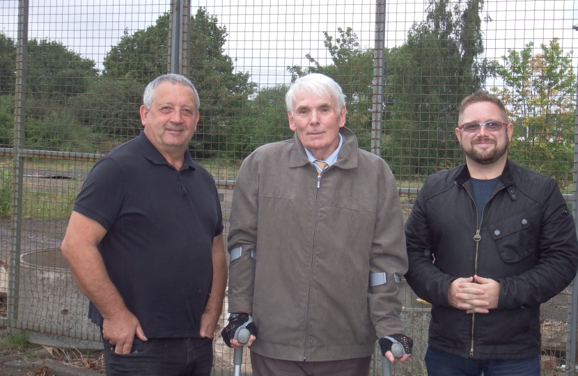 Cllrs Lapsa, Skinner and Mayer at the site where Student village’ is planned on the former Canley sports and social club Marler road.