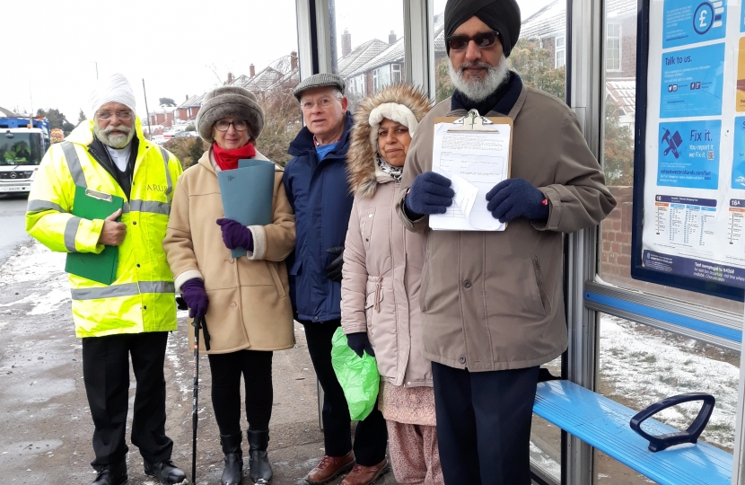 Councillor Jaswant Birdi with residents