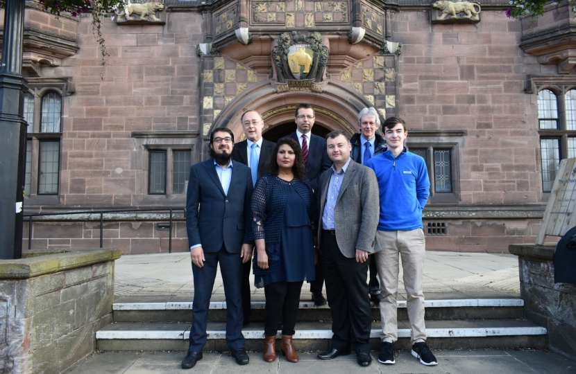 Leader Cllr Gary Ridley greets candidates at the Council House