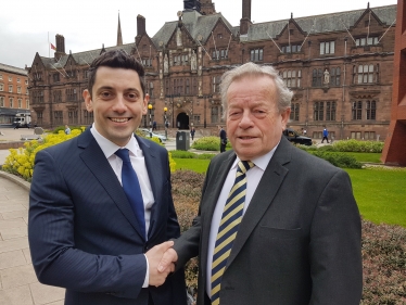 Alan East, left, with Cllr Ken Taylor OBE