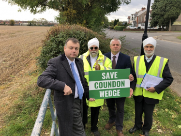 Councillors Ridley, Birdi, Male and Jandu at Coundon Wedge